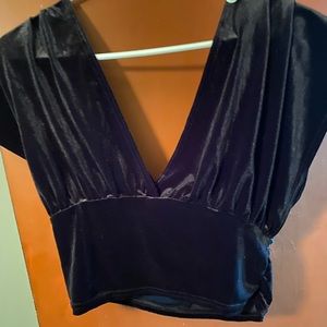 Brand New Velvet Power shoulder Top